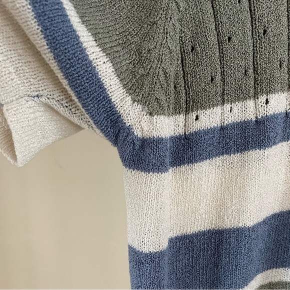 Jessica Vintage Striped T Shirt Sweater Size Large - Picture 2 of 7